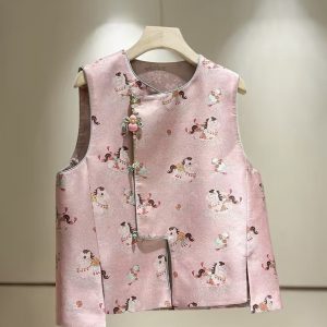 Áo Gile (马甲) Cao Cấp Họa Tiết Thêu Ngựa Vintage – Phong Cách Hán Phục Cách Tân | Xing Store