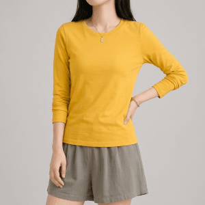 Áo Thun Tay Dài Trơn Vải Cotton Cao Cấp Giá Xưởng
