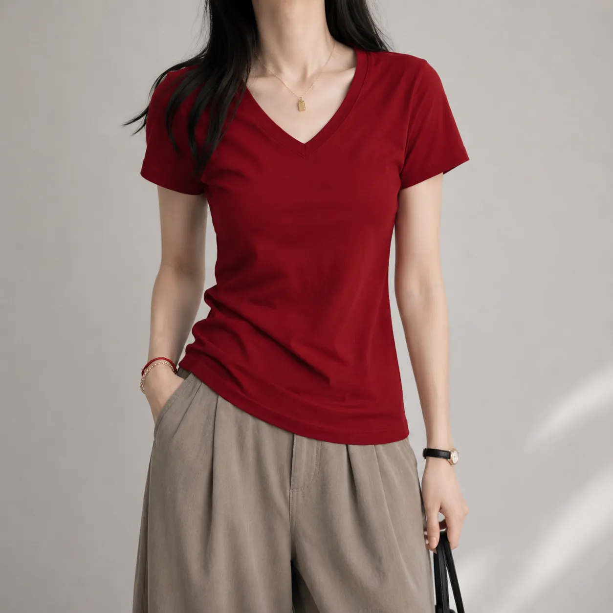Áo thun ôm body ngắn tay nữ Xing Store