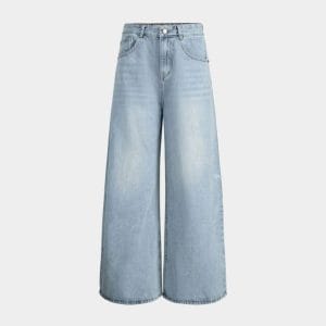 Quần dài nữ ống rộng cá tính jean - thiết kế tôn dáng sành điệu
