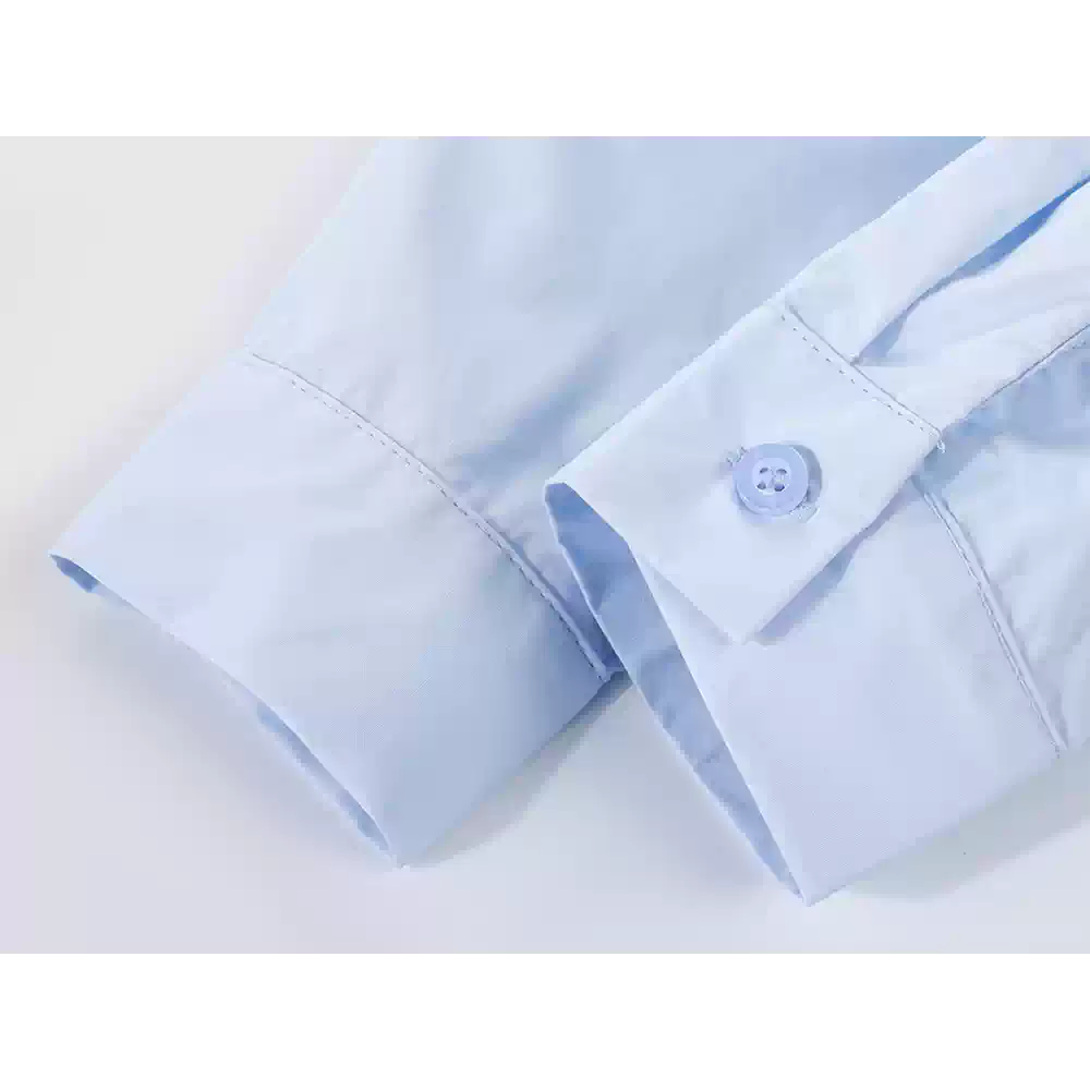 Áo Sơ Mi Dáng Lửng Kèm Cà Vạt Học Đường Cá Tính Cao Cấp - Ảnh 4