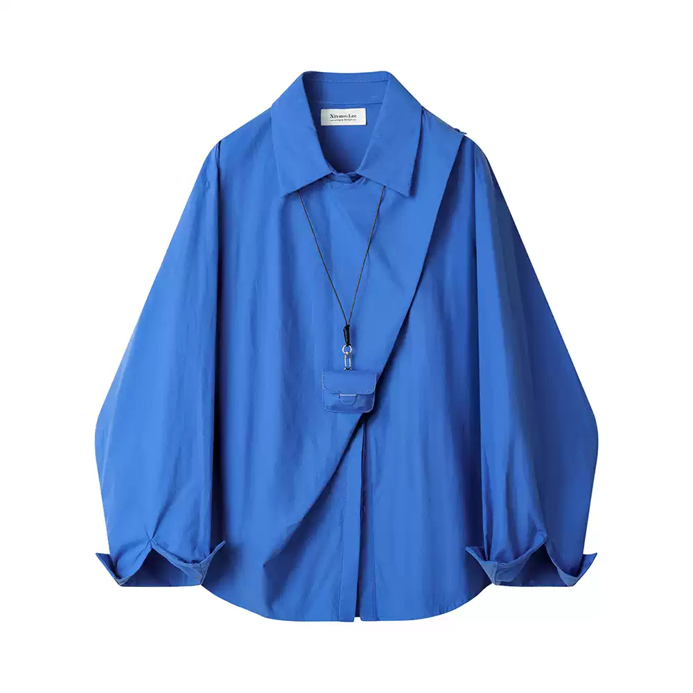 Áo Sơ Mi Nữ Xanh Cobalt