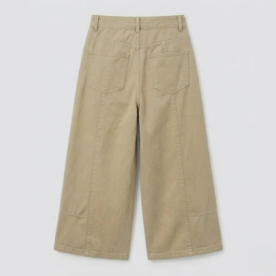 quần kaki nữ lửng Ống rộng dáng suông nhã nhặn thanh lịch quần kaki nữ lửng Ống rộng dáng suông nhã nhặn thanh lịch