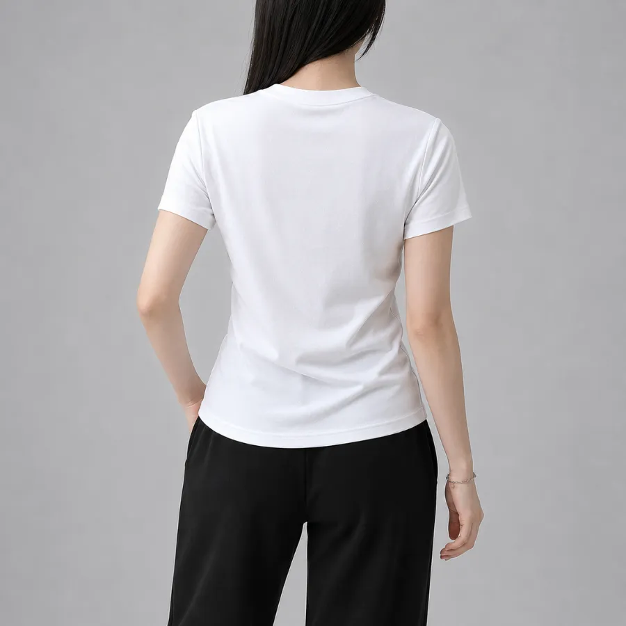 Áo Thun Ôm Body Cổ Tròn Nữ – Thiết Kế Tối Giản Co Giãn Tôn Dáng Chuẩn - Ảnh 2