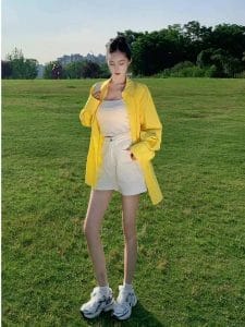 Áo sơ mi nữ vải thô 1