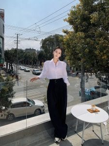 Sơ mi phối quần tây công sở