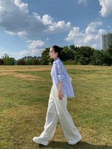 các kiểu sơ mi lụa