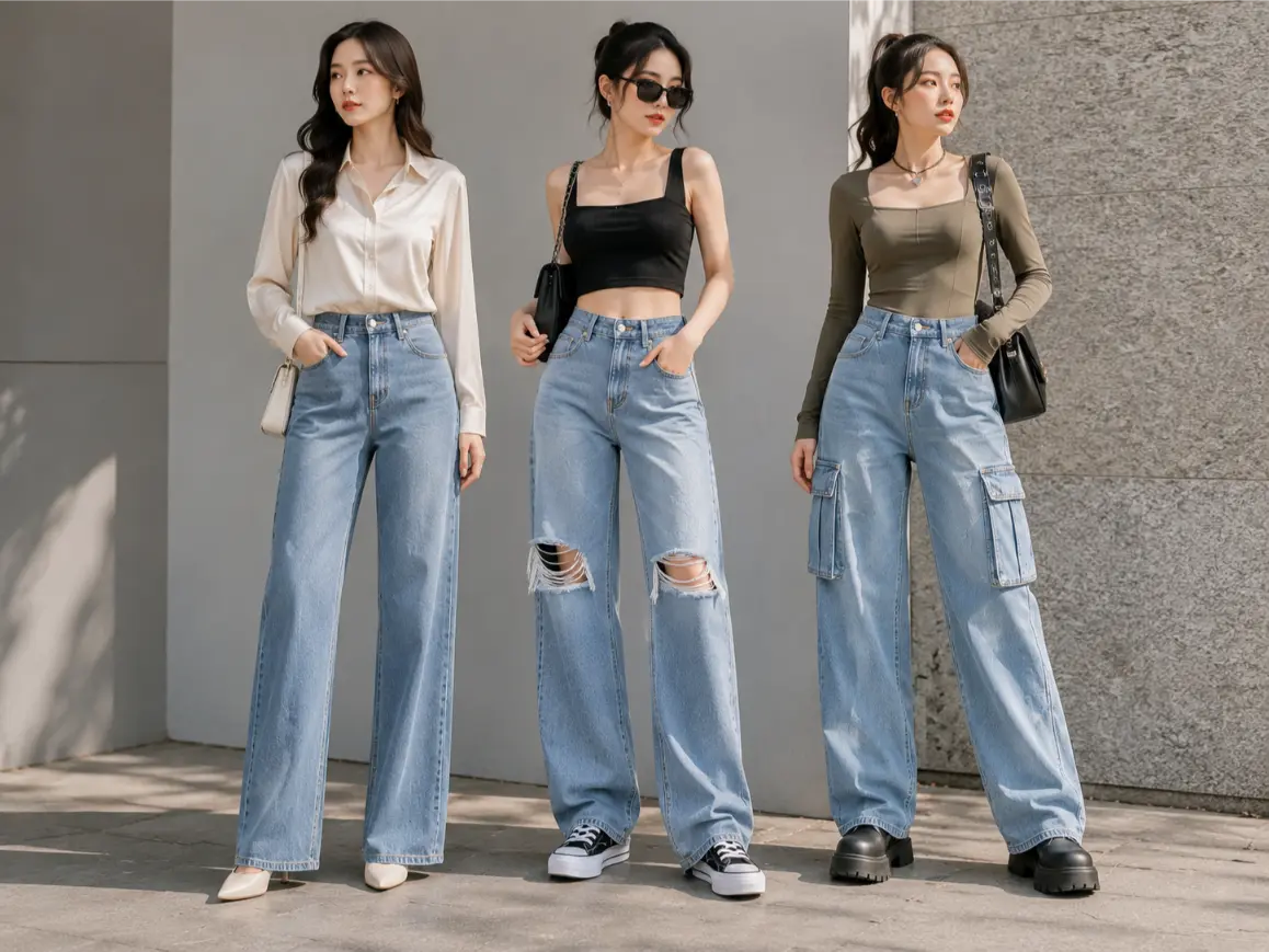 Các kiểu dáng quần jean ống suông thịnh hành