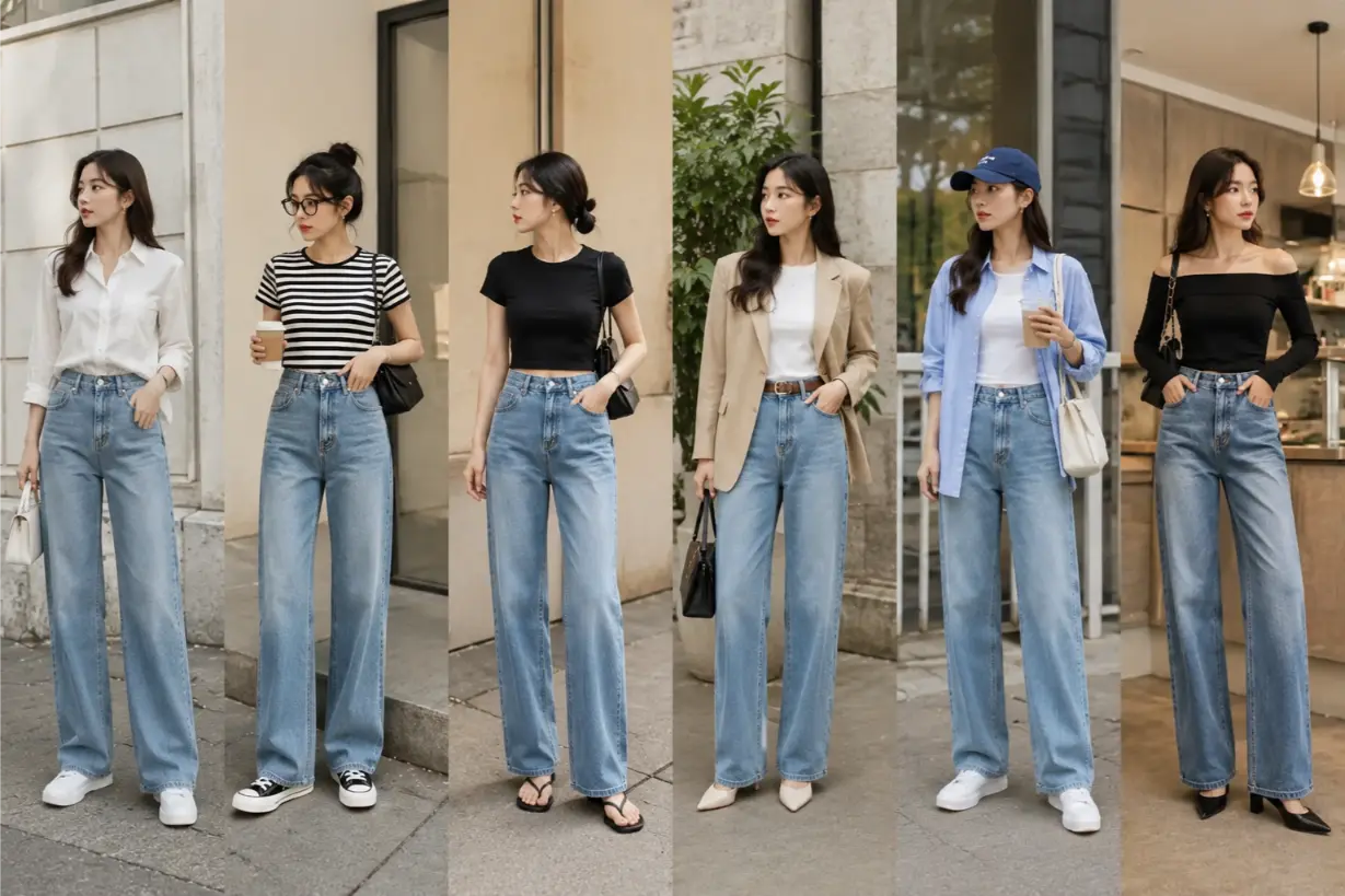 Phối đồ với quần jean ống đứng