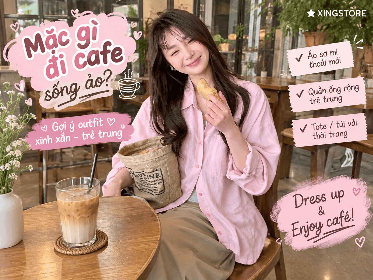 Mặc gì đi cafe chụp ảnh sống ảo
